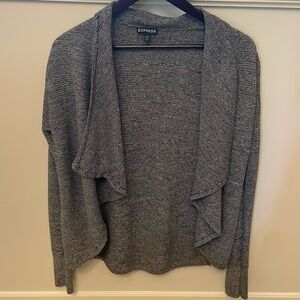 Gray Knit Cardigan || Express